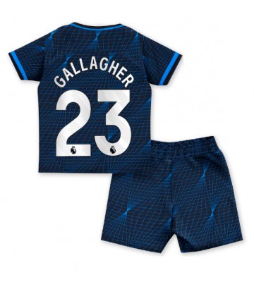 Chelsea Conor Gallagher #23 Borta Kläder Barn 2023-24 Kortärmad (+ Korta byxor)